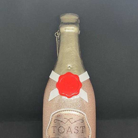Kate Spade New York Limited Edition top zip Champagne Bottle Clutch. - Picture 2 of 13